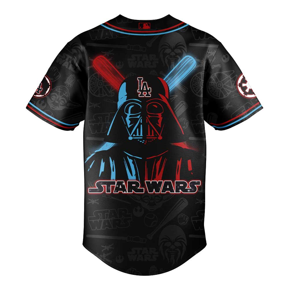 Limited Edition Los Angeles Dodgers Star Wars Night Black New Jersey