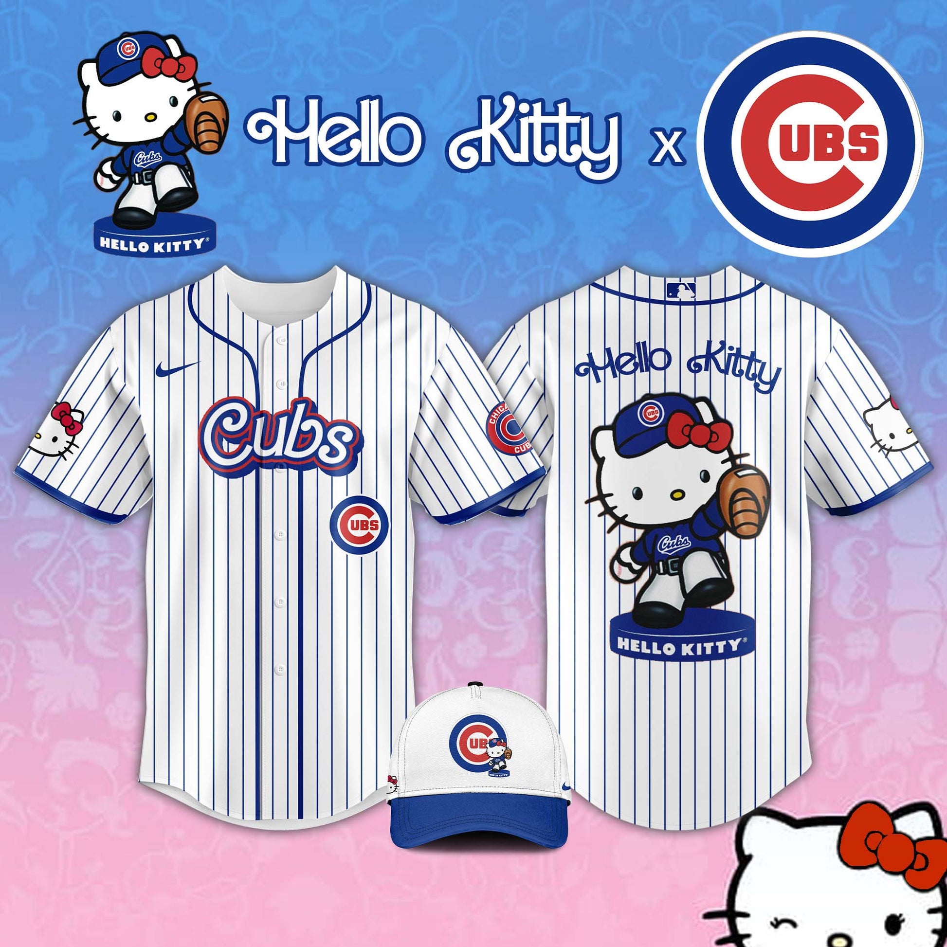 Chicago Cubs MLB x Hello Kitty Night Jersey Editions Limited