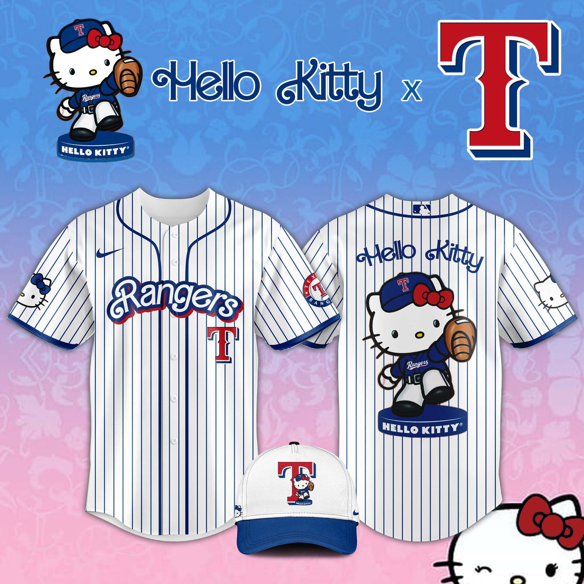 Texas Rangers MLB x Hello Kitty Night Jersey Editions Limited