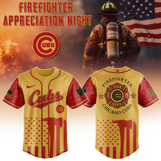 Chicago Cubs  MLB x Firefighter Appreciation Night Special Edition Jersey 2025