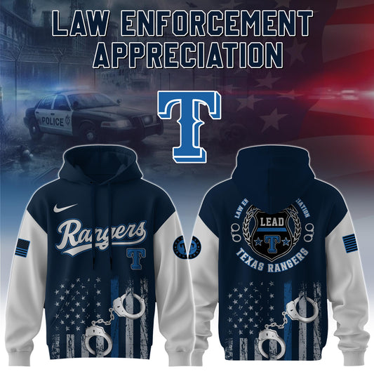 Texas Rangers MLB x Law Enforcement Appreciation Day Hoodie Limited