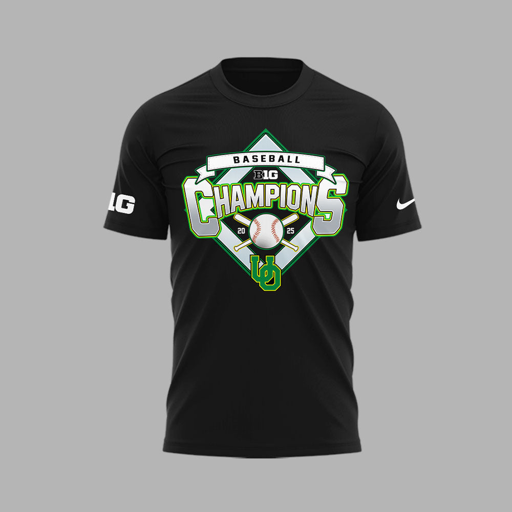 Limited Edition Oregon Baseball Big Ten 2025 Conference Champions TShirt