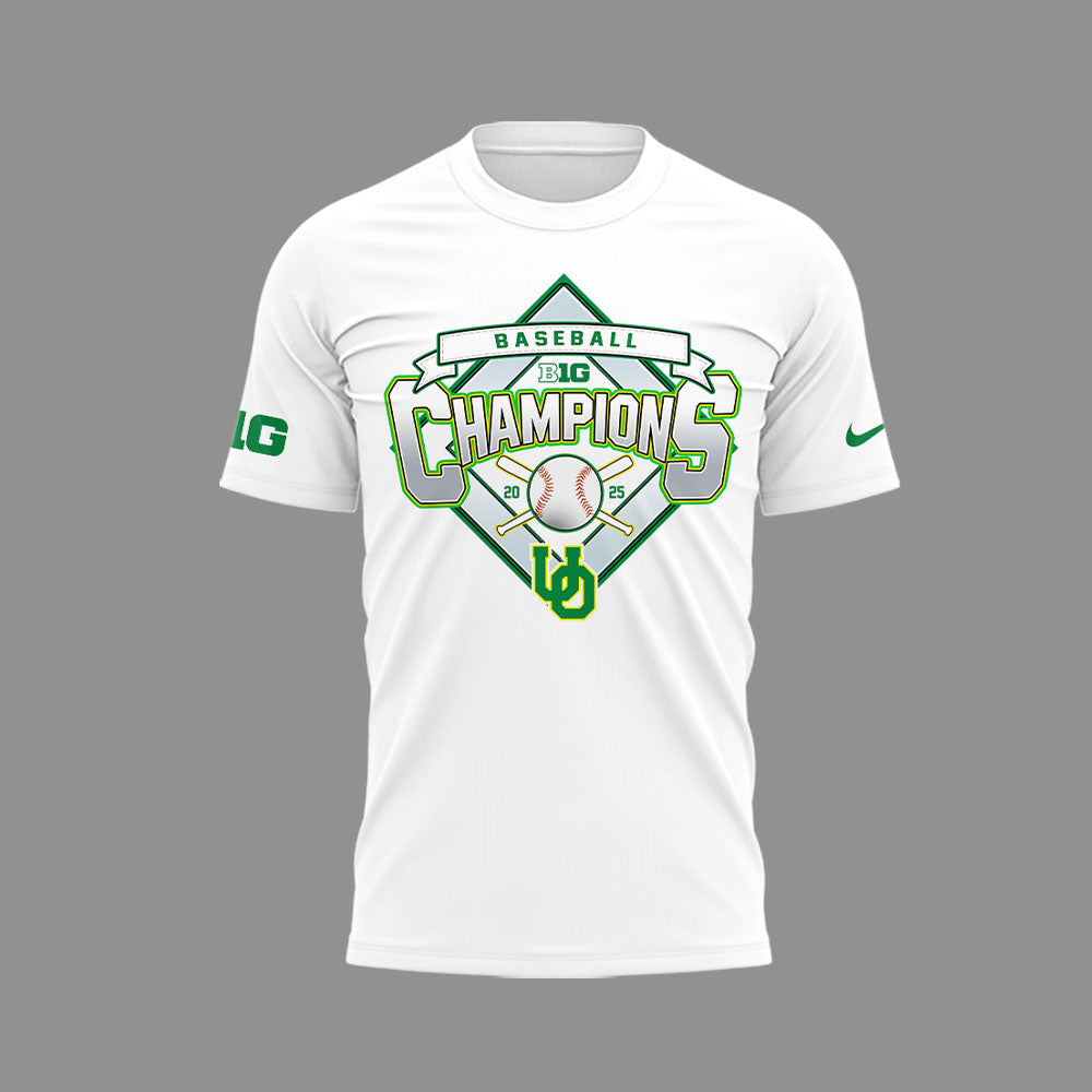 Limited Edition Oregon Baseball Big Ten 2025 Conference Champions TShirt