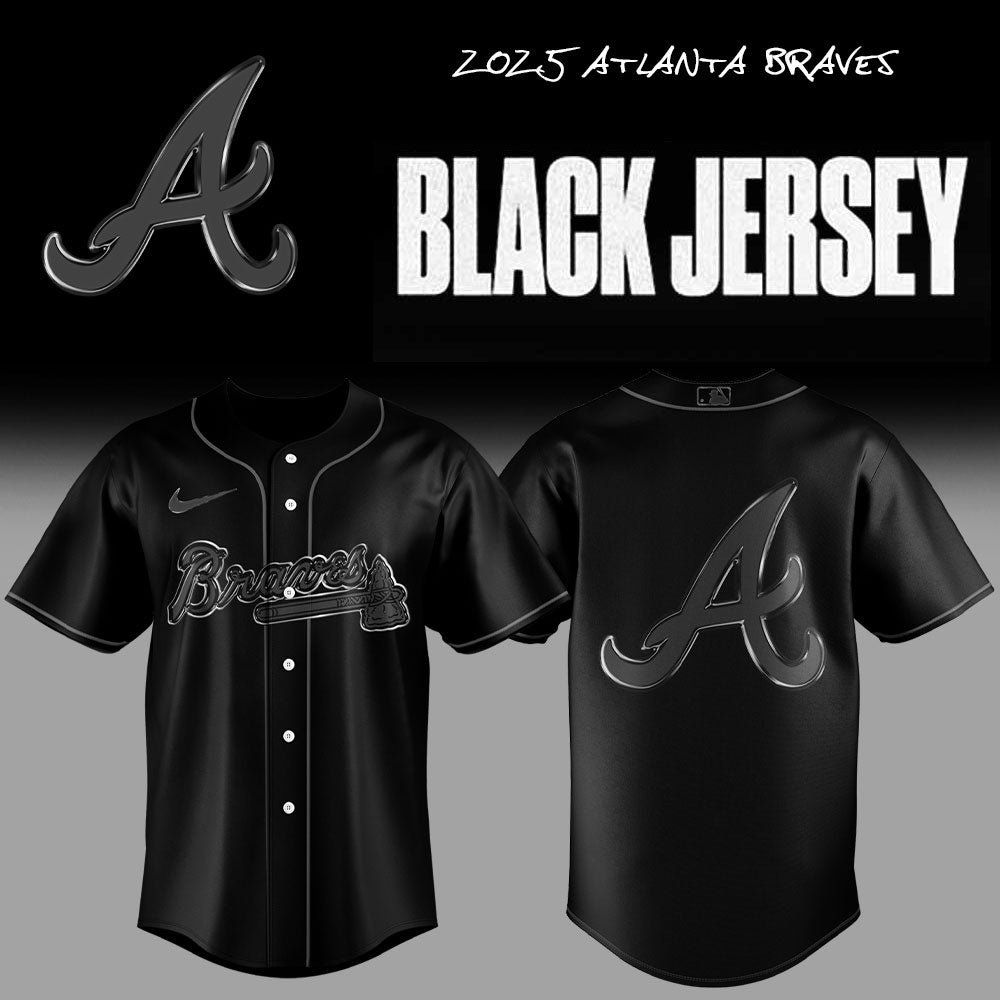 Limited Edition Atlanta Braves Back In Black Jersey