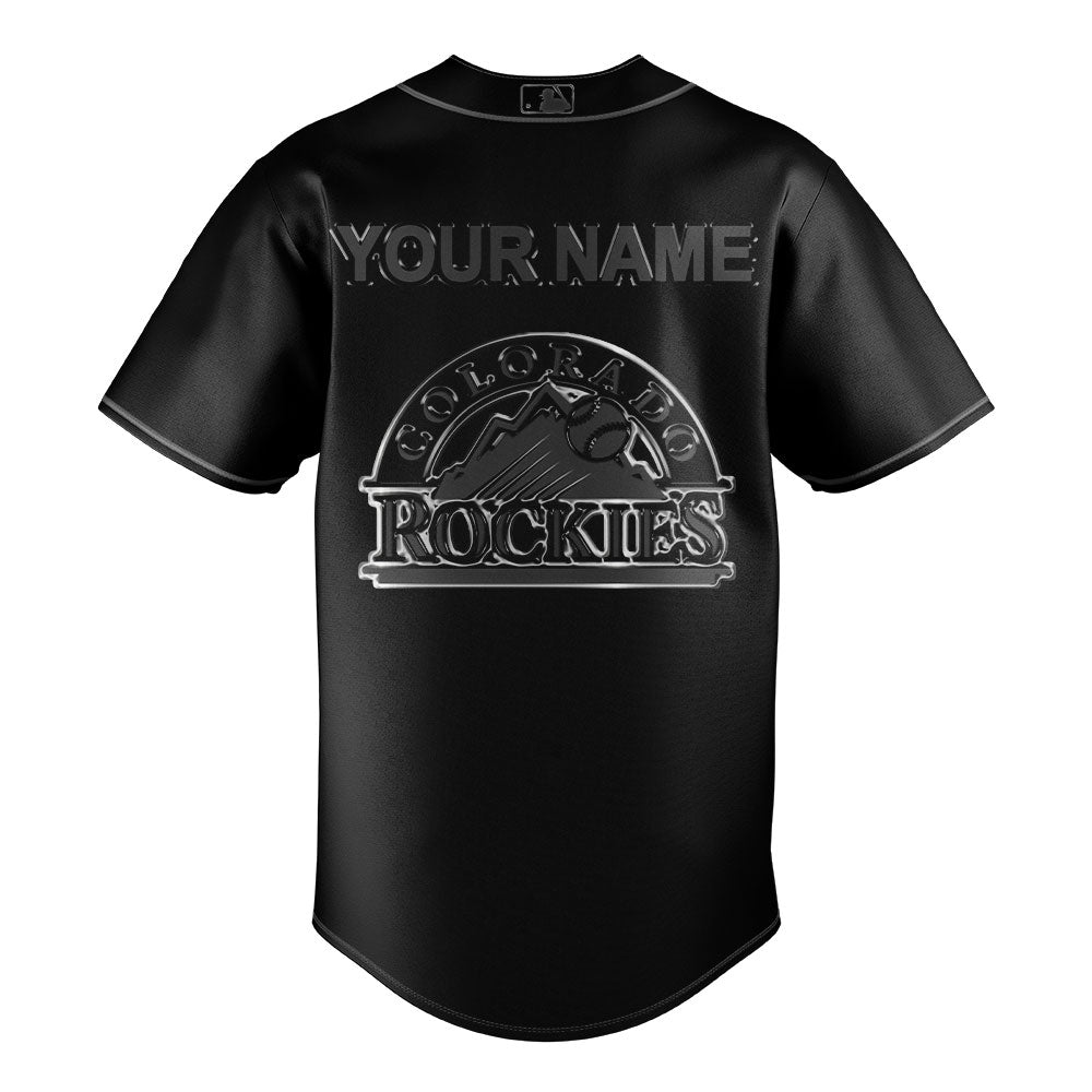 Limited Edition Colorado Rockies Back In Black Custom Name Jersey