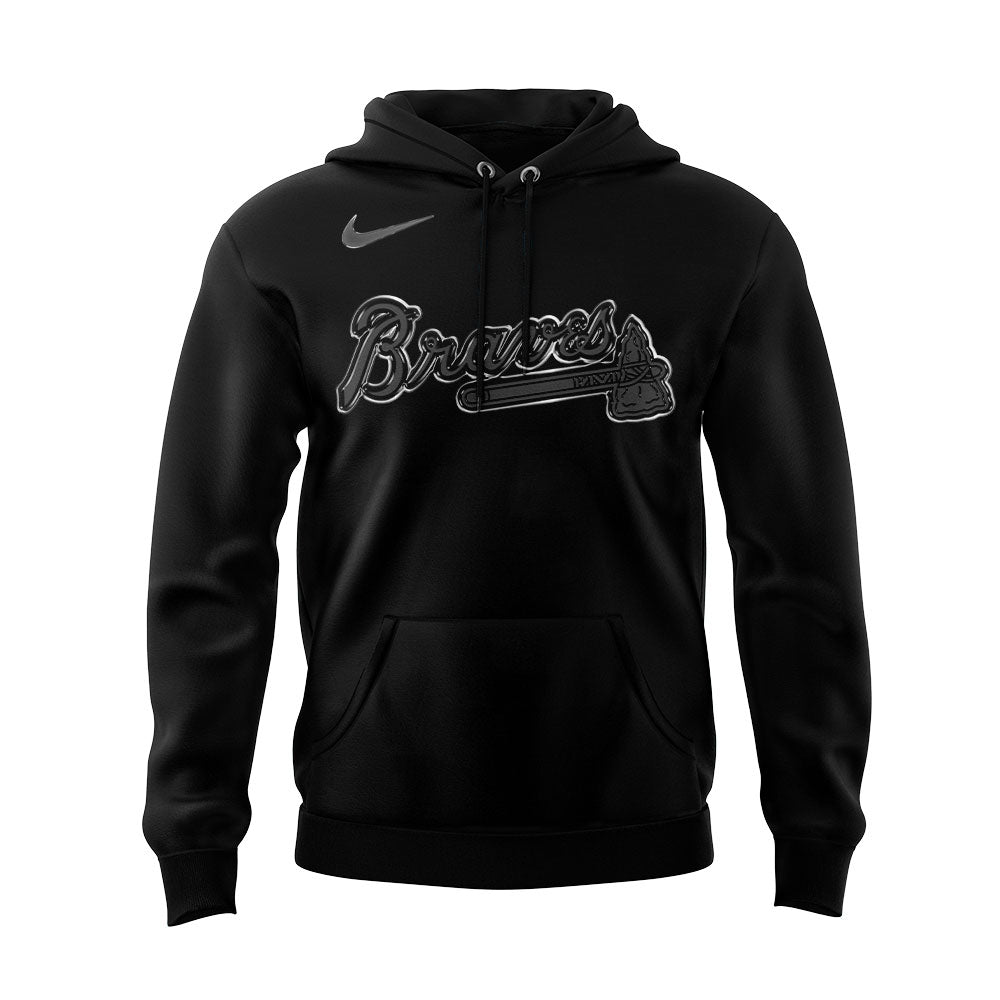 Limited Edition Atlanta Braves Back In Black Hoodie