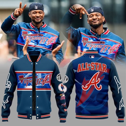 Limited Edition Atlanta Braves Peace up, A-Town Down Bomber Jacket