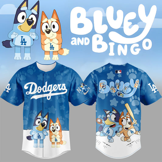 ,Los Angeles Dodgers Hoodie Bluey and Bingo Jersey