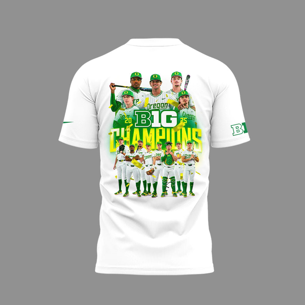 Limited Edition Oregon Baseball Big Ten 2025 Conference Champions TShirt