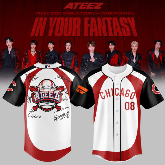 Chicago Cubs x ATEEZ 2025 World Tour Baseball Jersey