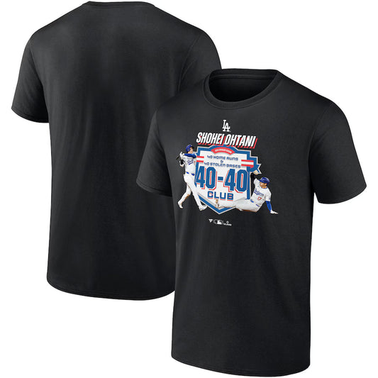 Men's Los Angeles Dodgers Shohei Ohtani Black 40/40 Club T-Shirt