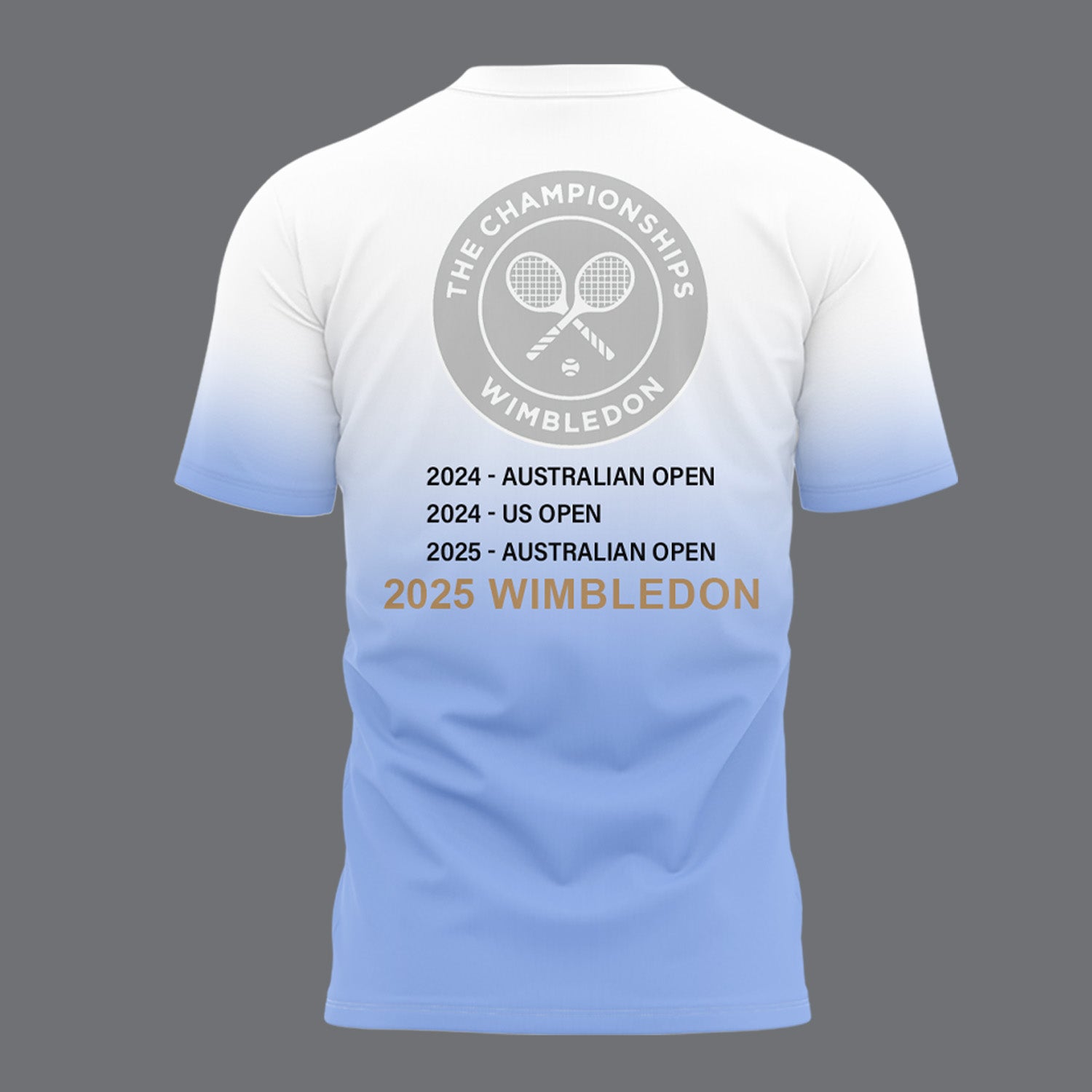Limited Edition For The First Time Jannik Sinner Wimbledon Championships 2025 Blue and White TShirt
