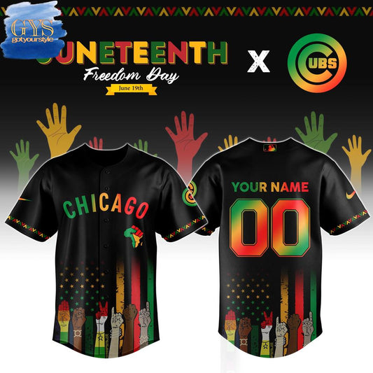 Chicago Cubs MLB x Juneteenth Freedom Day Baseball Jersey