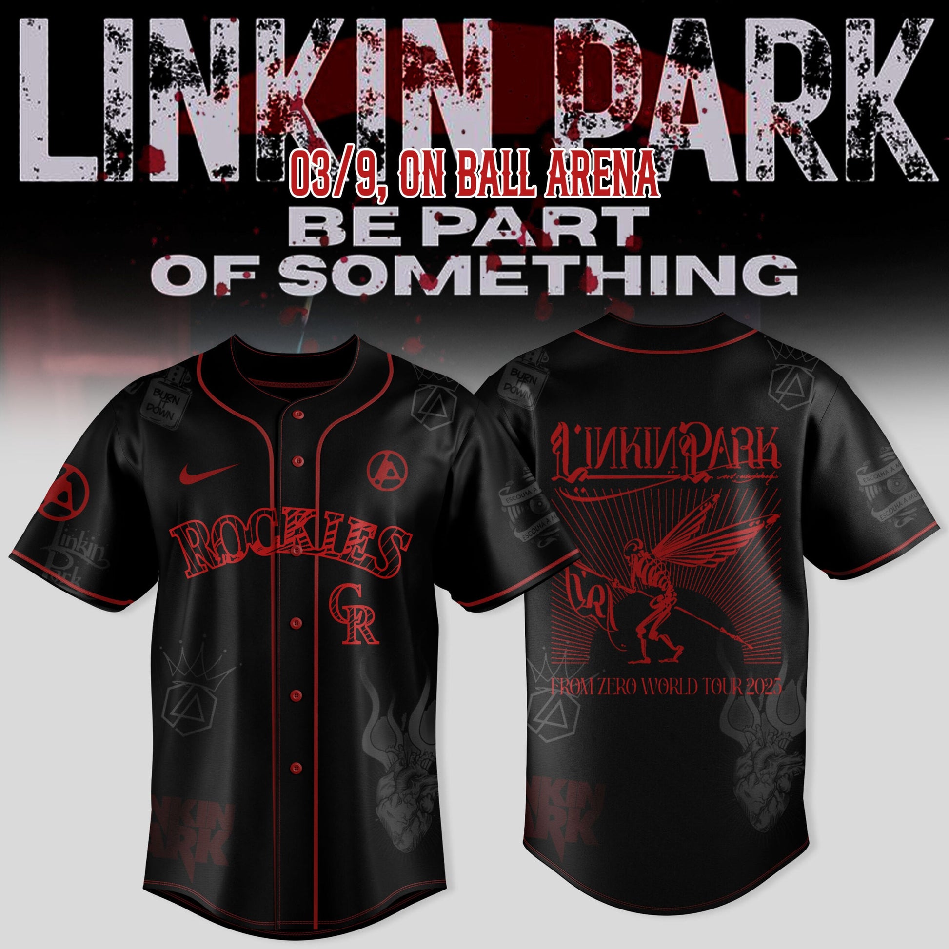 Colorado Rockies x LINKIN PARK: From Zero World Tour 2025 Jersey