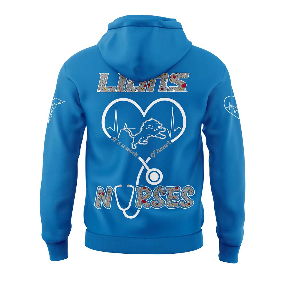 Detroit Lions Nurses Appreciation Hoodie Set Blue