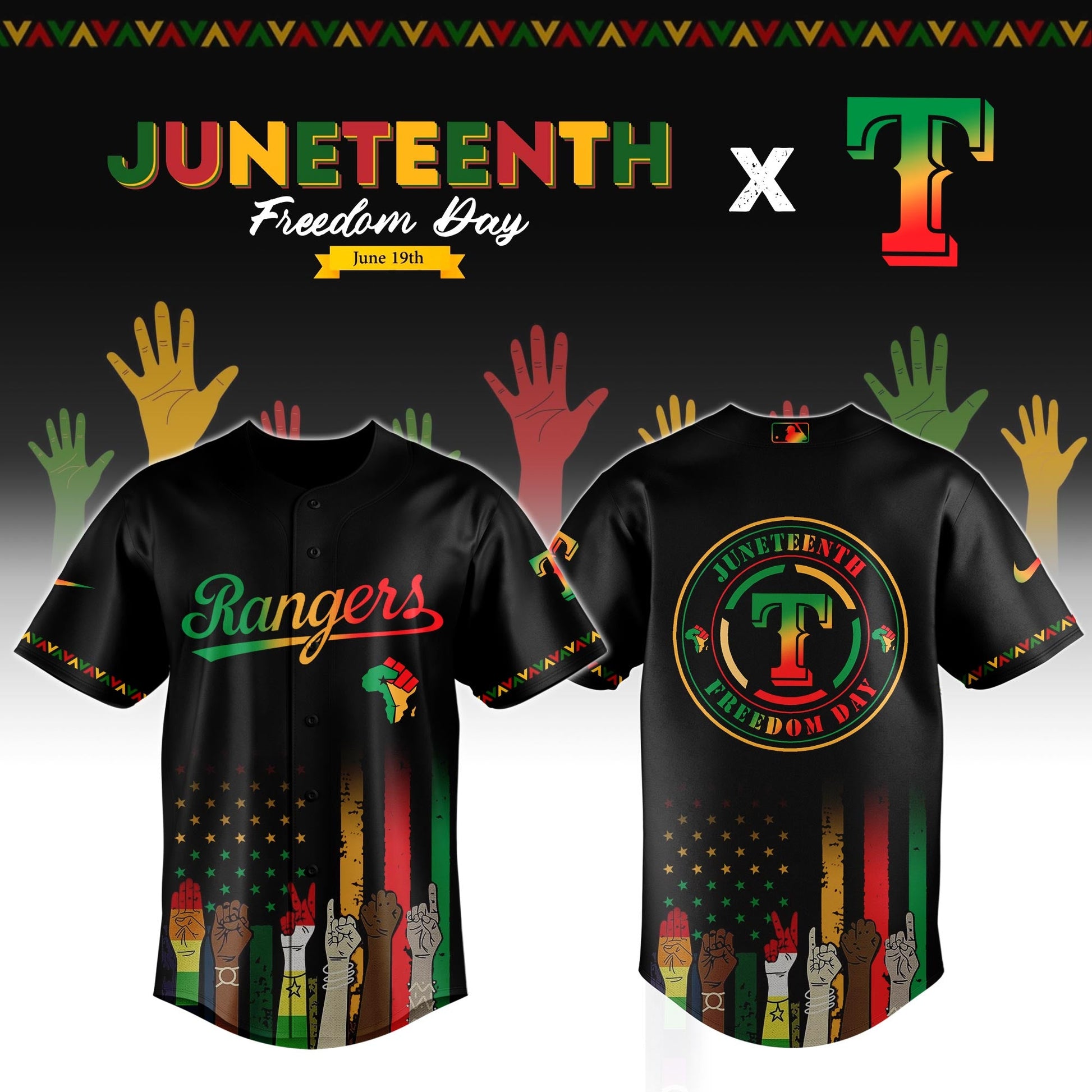 _Texas Rangers MLB x Juneteenth Jersey Editions Limited 2025 V1