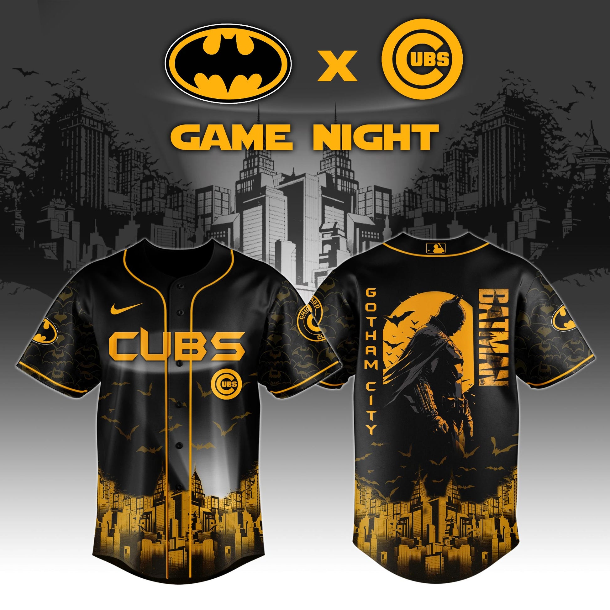 Chicago Cubs x DC Batman Game Night Special Edition Jersey