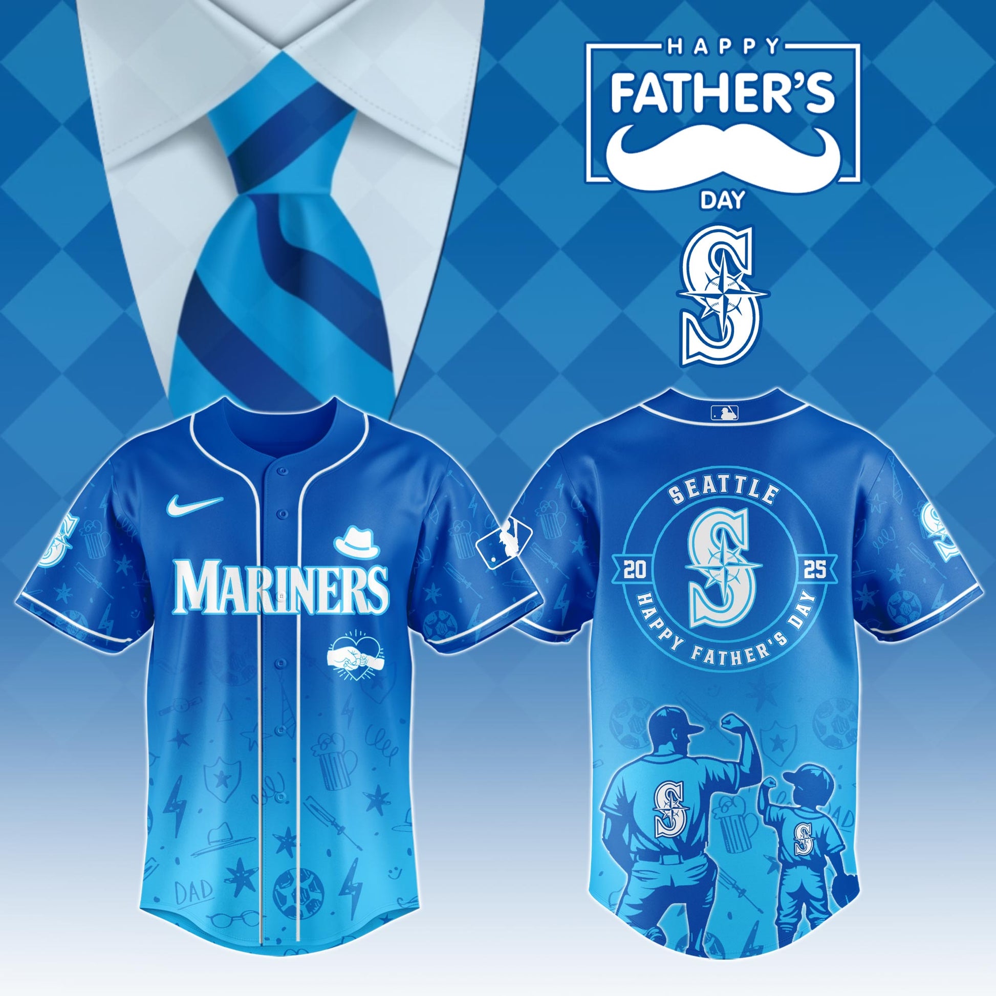 Seattle Mariners Special Father's Day Limited Edition Jersey