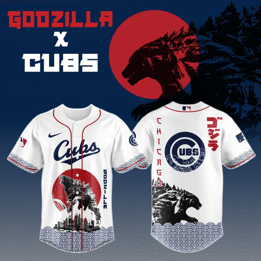 Godzilla x Chicago Cubs Limited Japan Edition Jersey