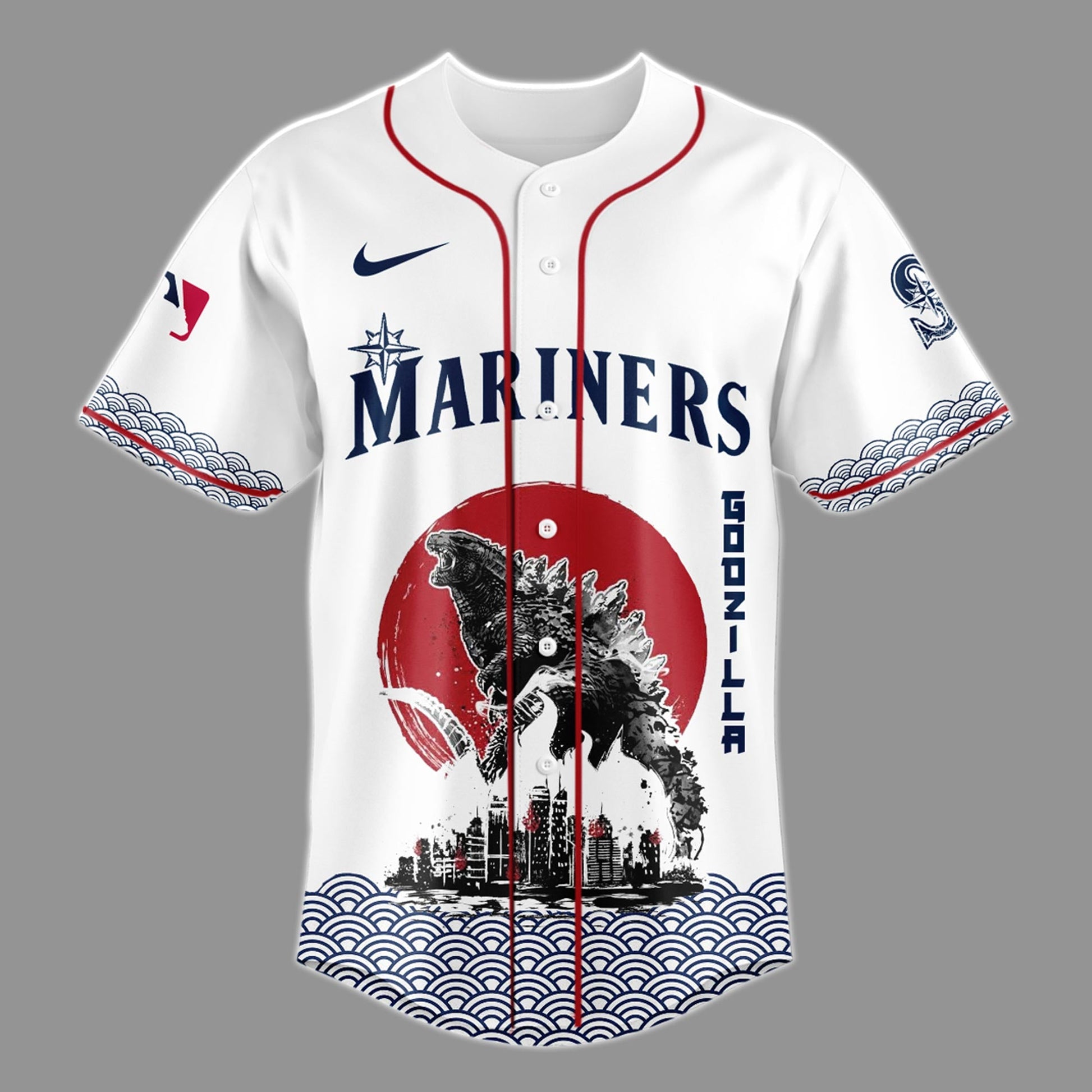 Godzilla x Seattle Mariners Limited Japan Edition Jersey