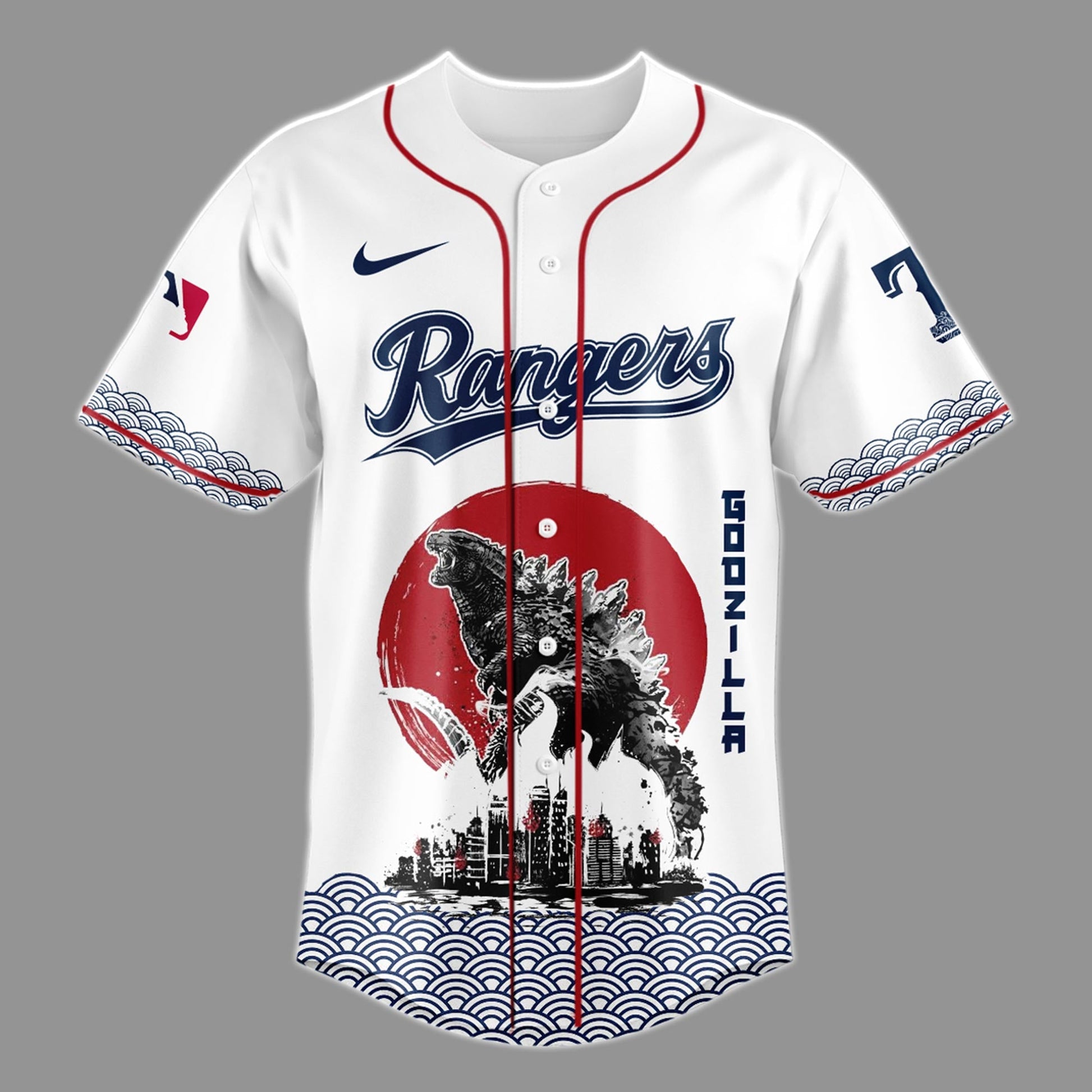 Godzilla x Texas Rangers Limited Japan Edition Jersey