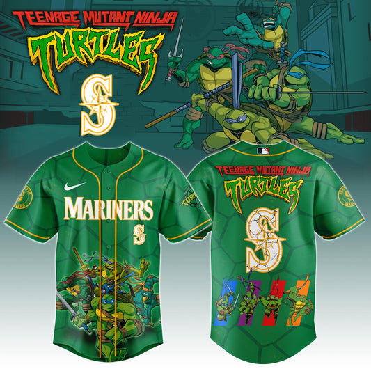 Seattle Mariners x Ninja Turtles Night Game Limited Edition Jersey 2025