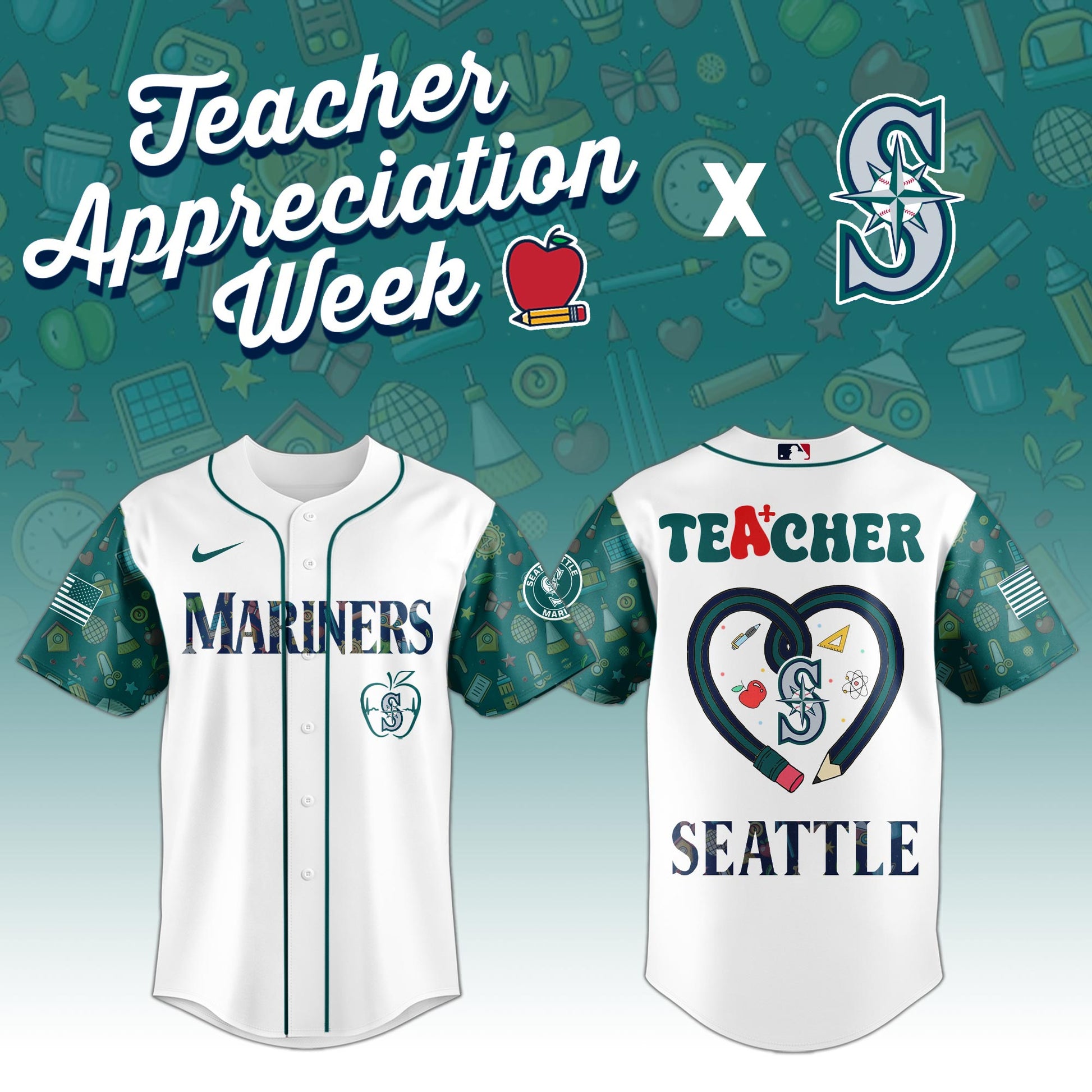 Seattle Mariners MLB X Teacher Appreciation Week Edition Jersey 2025