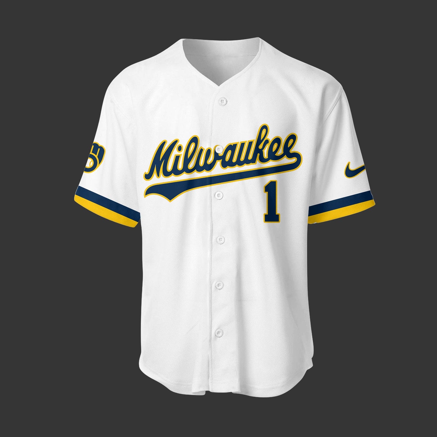 Limited Edition Brewers Baseball Honoring Mr. Baseball Bob Uecker Wh Jersey