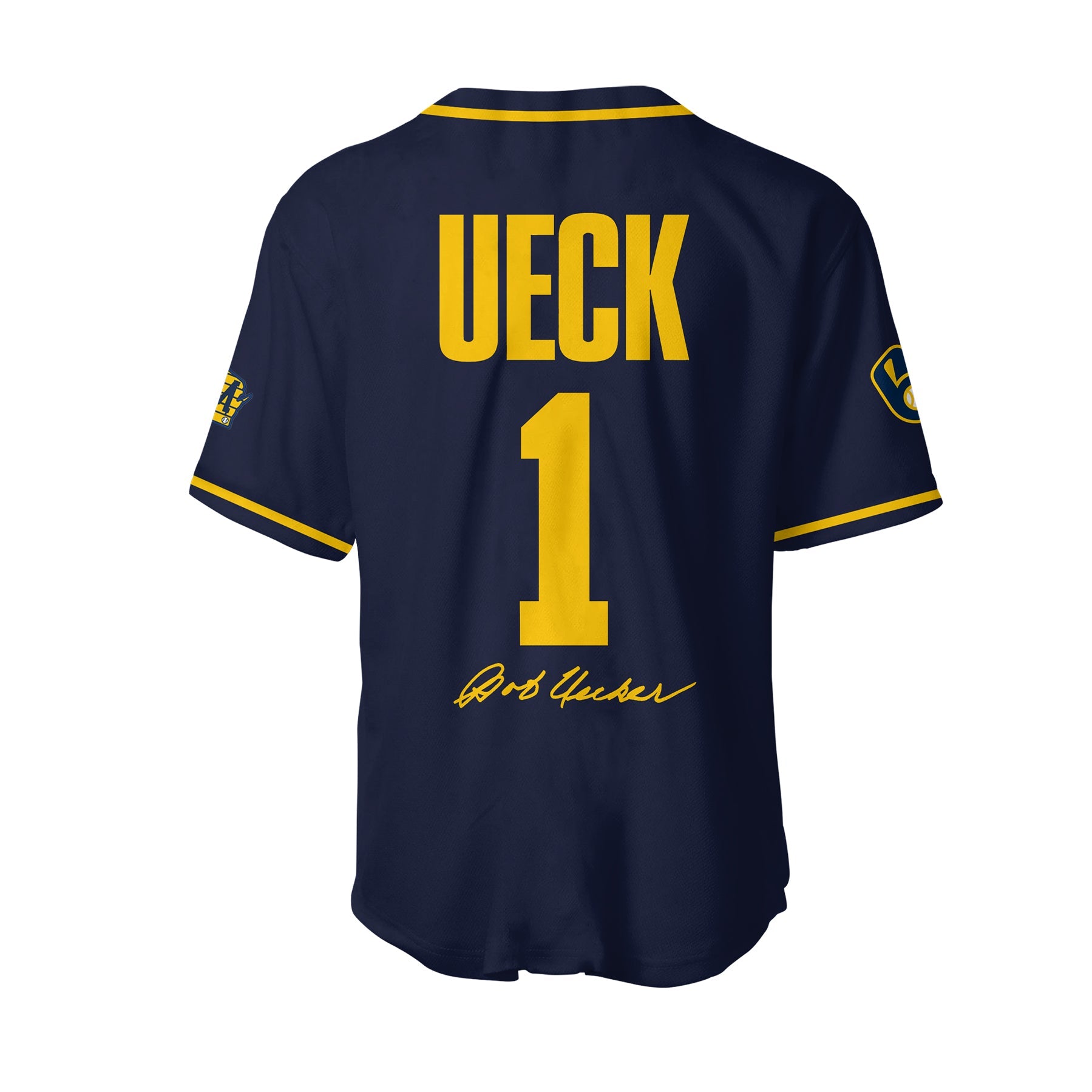 Limited Edition Brewers Baseball Honoring Mr. Baseball Bob Uecker Wh Jersey