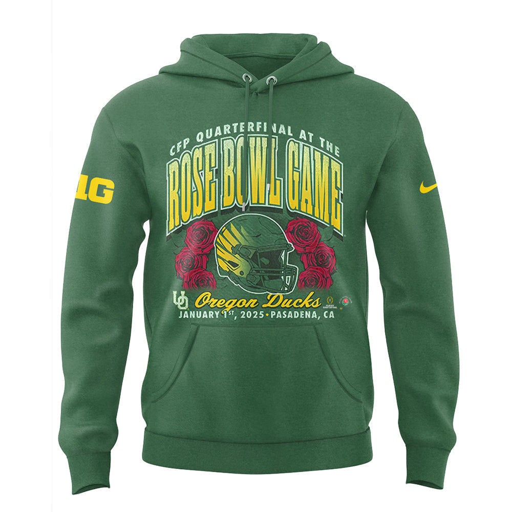 Limited Oregon Ducks Rose Bowl Game Hoodie-LL1224241003