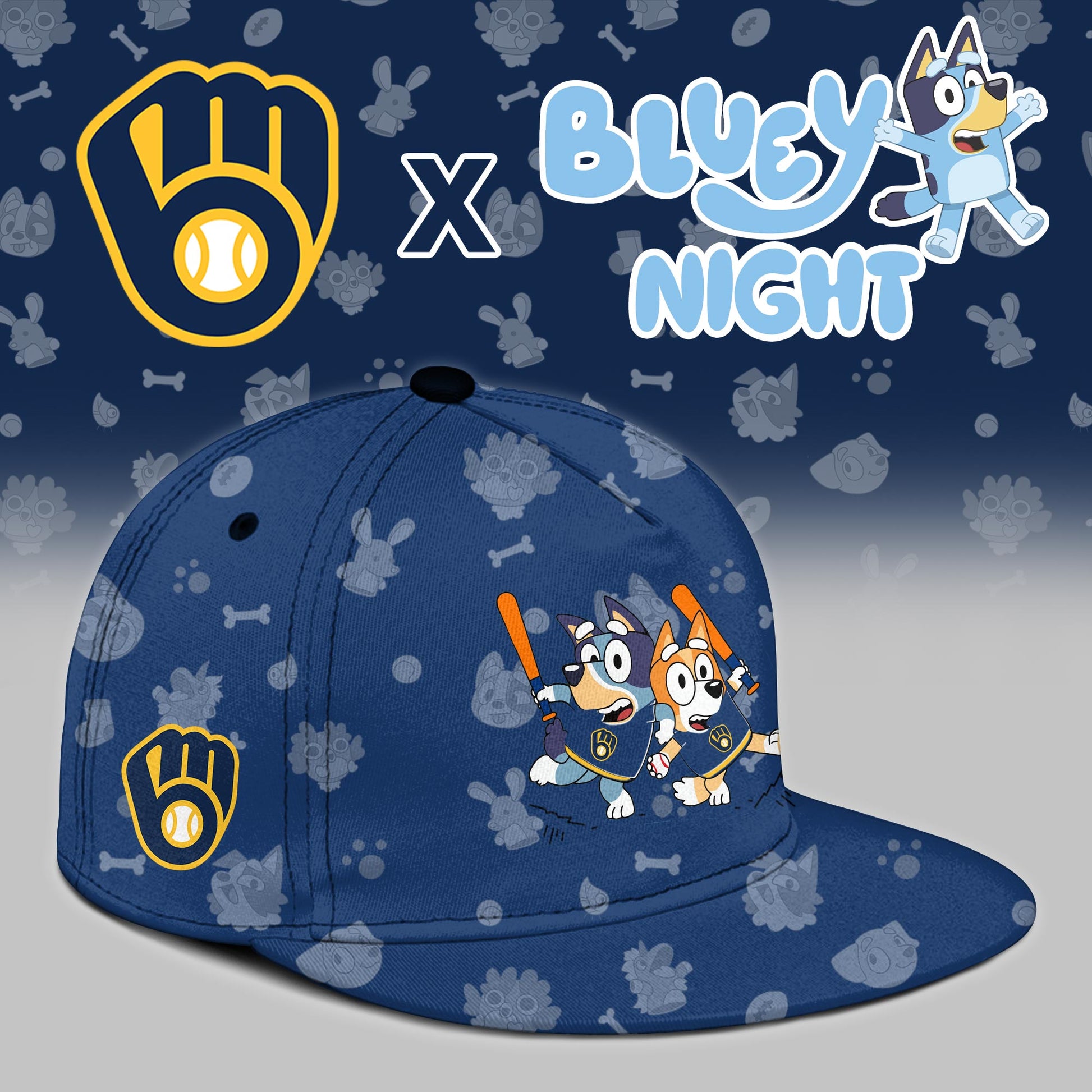 Milwaukee Brewers 2025 Bluey Night Event Limited Jersey