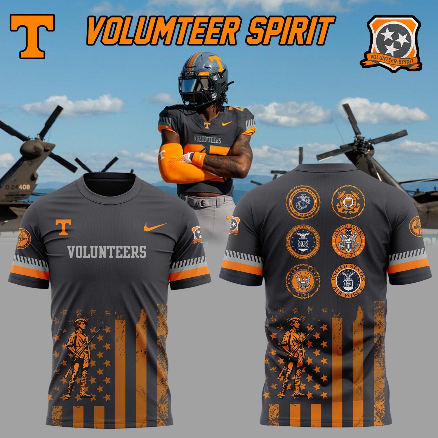 Limited Edition Smokey Grey tribute to Tennessee’s Volunteer Spirit TShirt-ND04072509