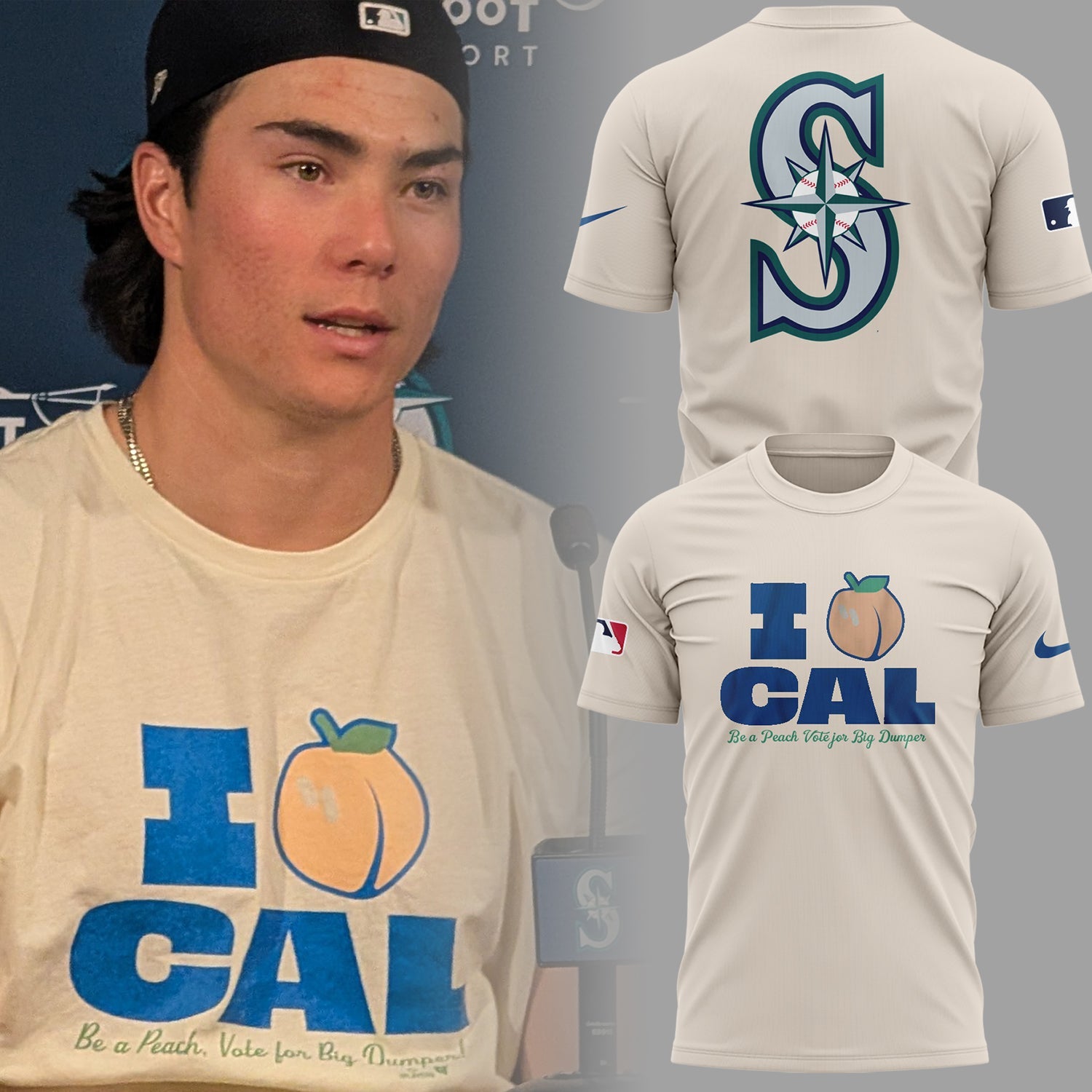 Seattle Mariners Cal Raleigh T-Shirt