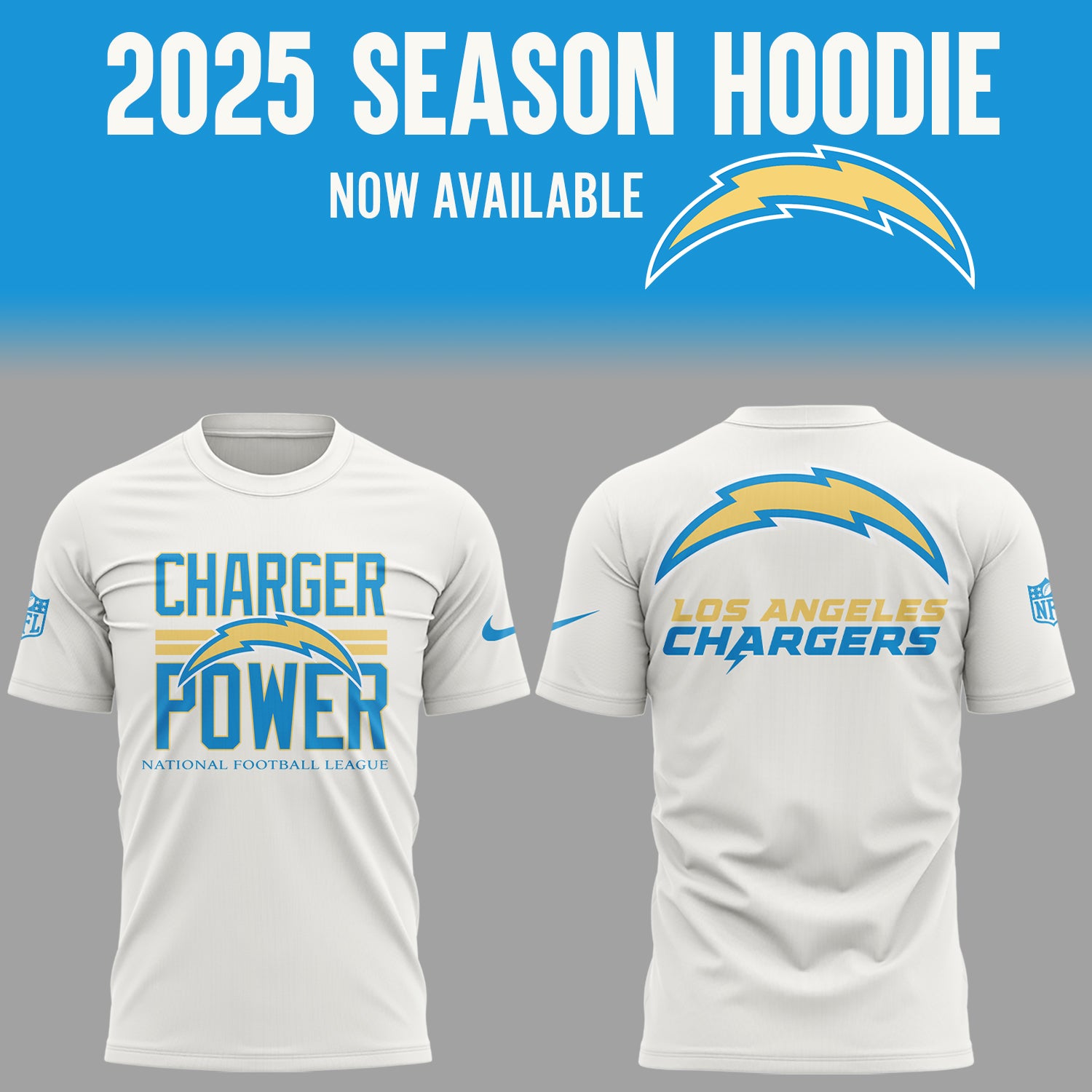 Limited Edition Chargers 2025 Season Tshirt