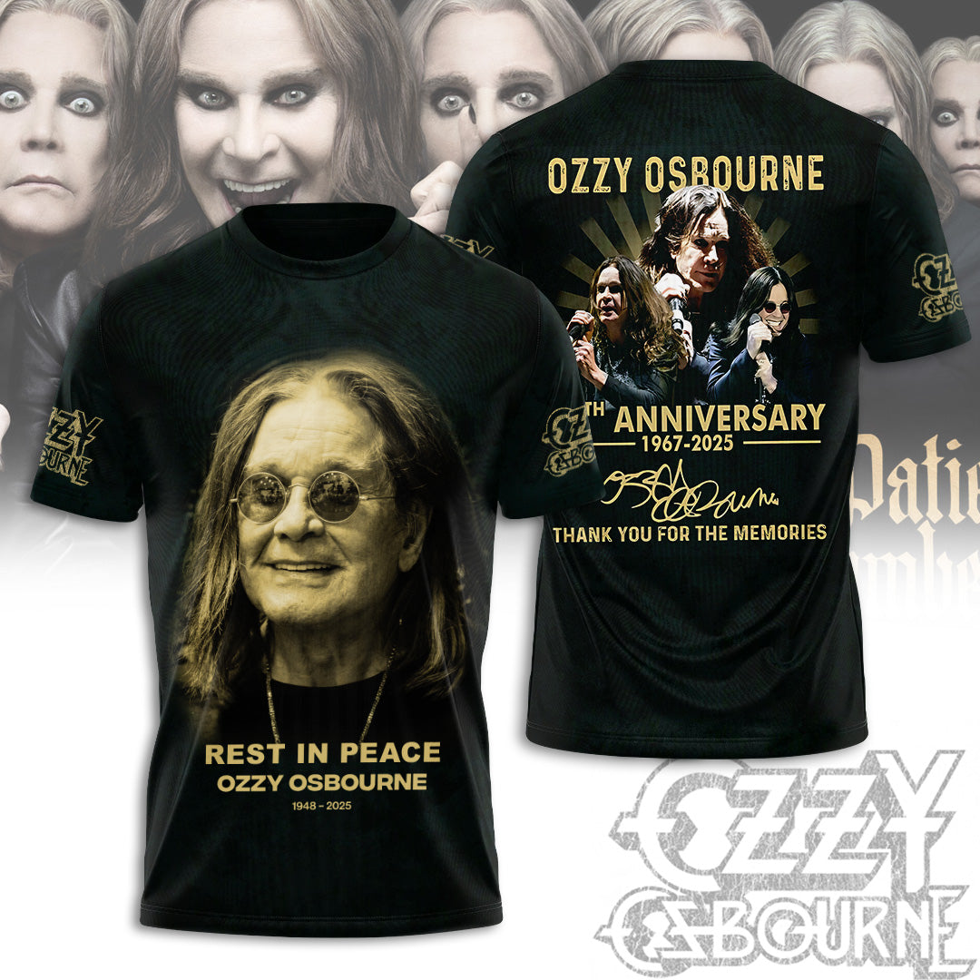 R.I.P Ozzy Osbourne Thank You For The Memories Shirt