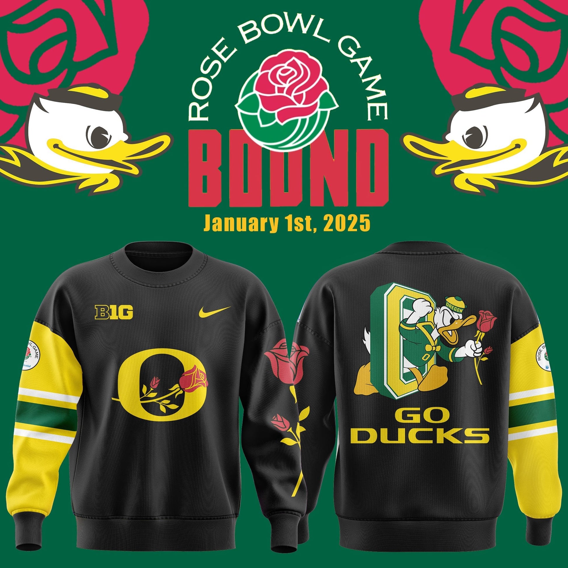 Oregon Ducks Rose Bowl Game Limited Sweatshirt