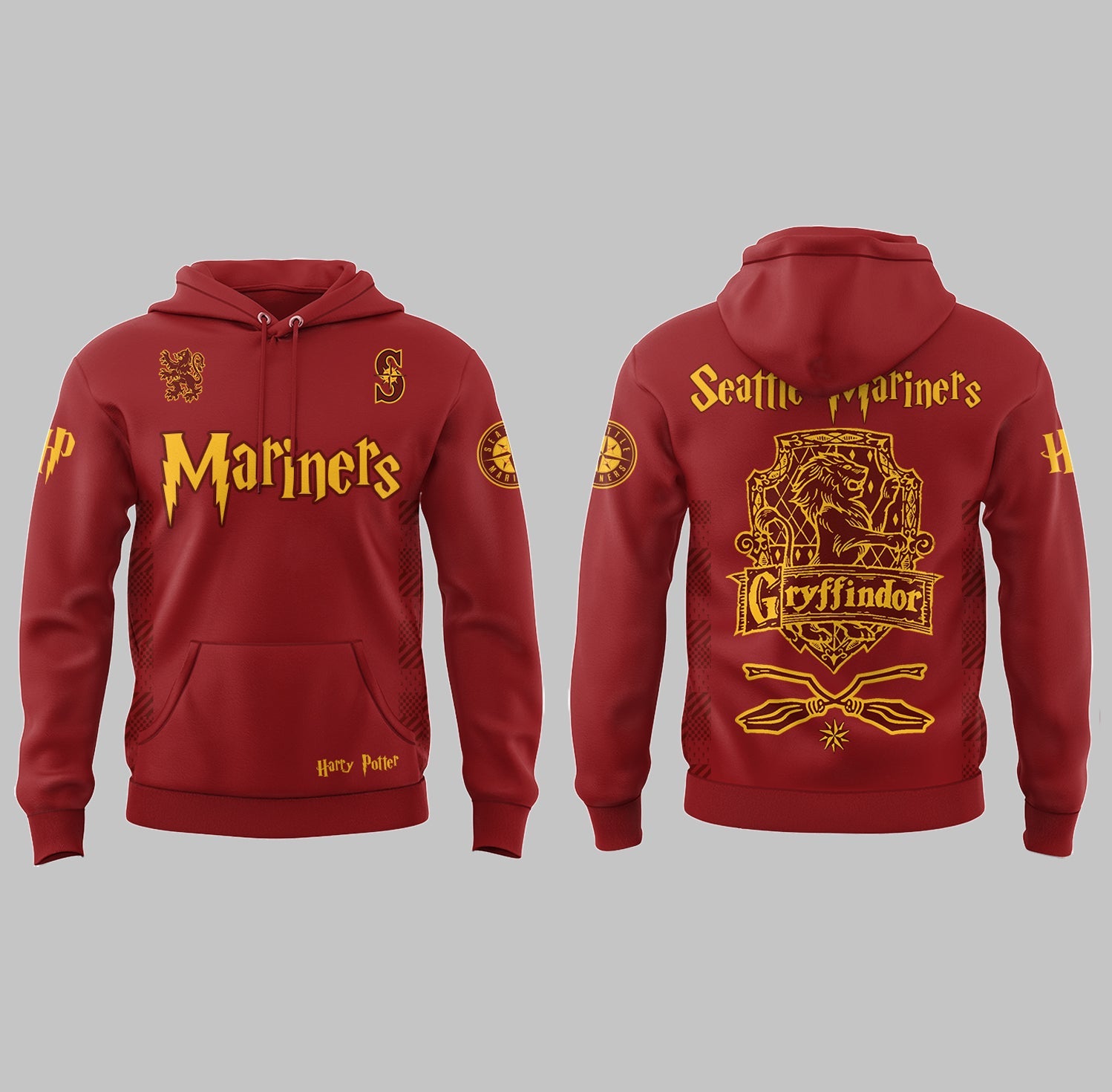 Seattle Mariners x Harry Potter Night Gryffindor House Hoodie