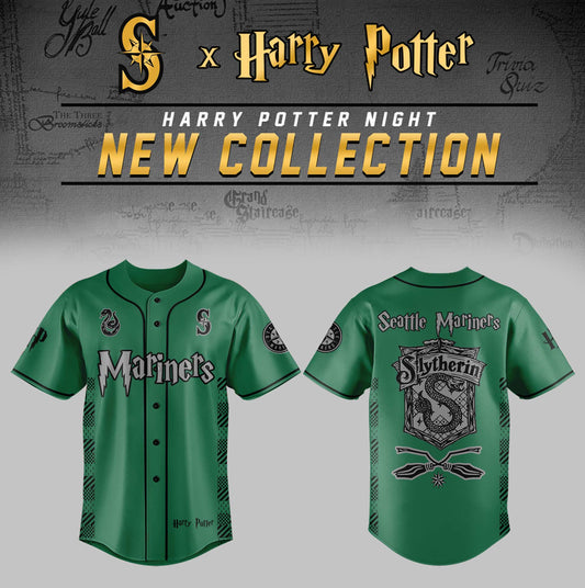 Seattle Mariners x Harry Potter Night Slytherin House Jersey