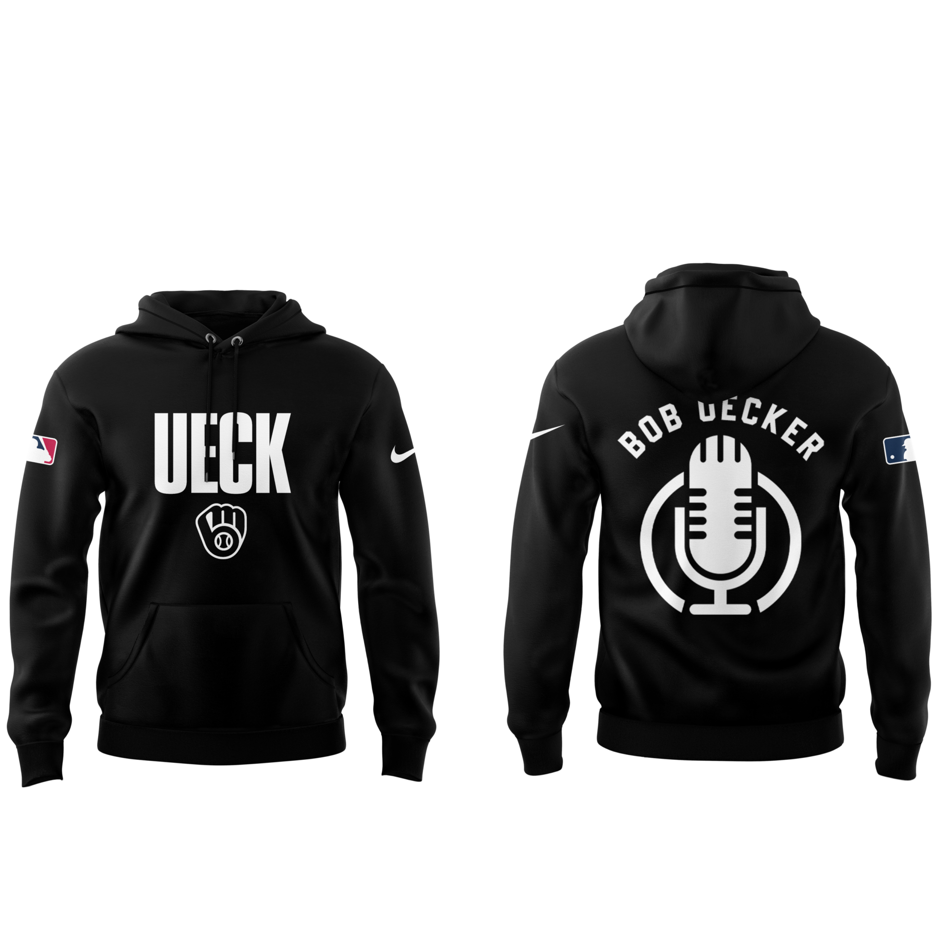 Honoring The Legend, Brewers Baseball Hall of Famer Bob Uecker Black Hoodie