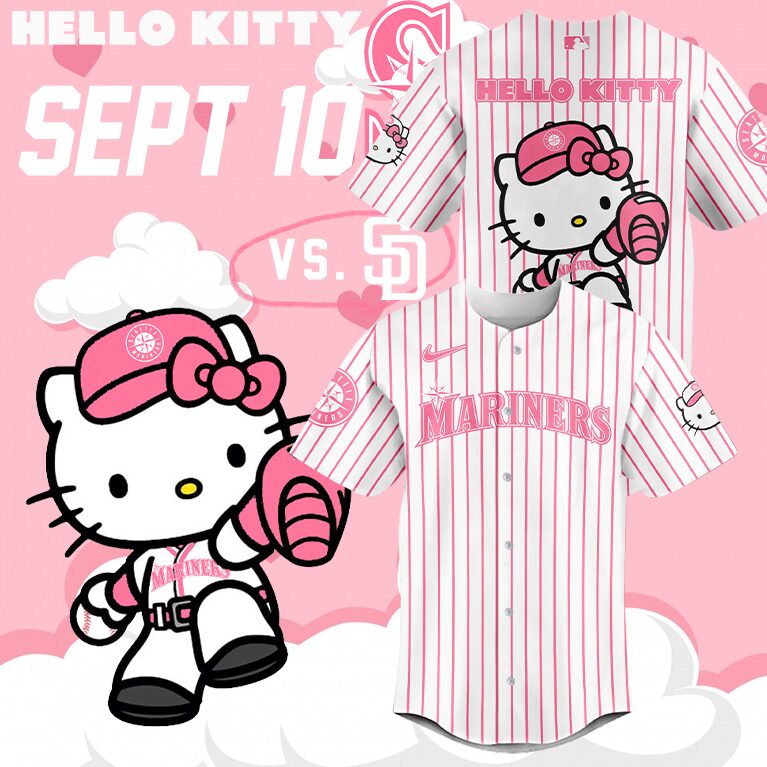 Seattle Mariners Hello Kitty Night Baseball Jersey
