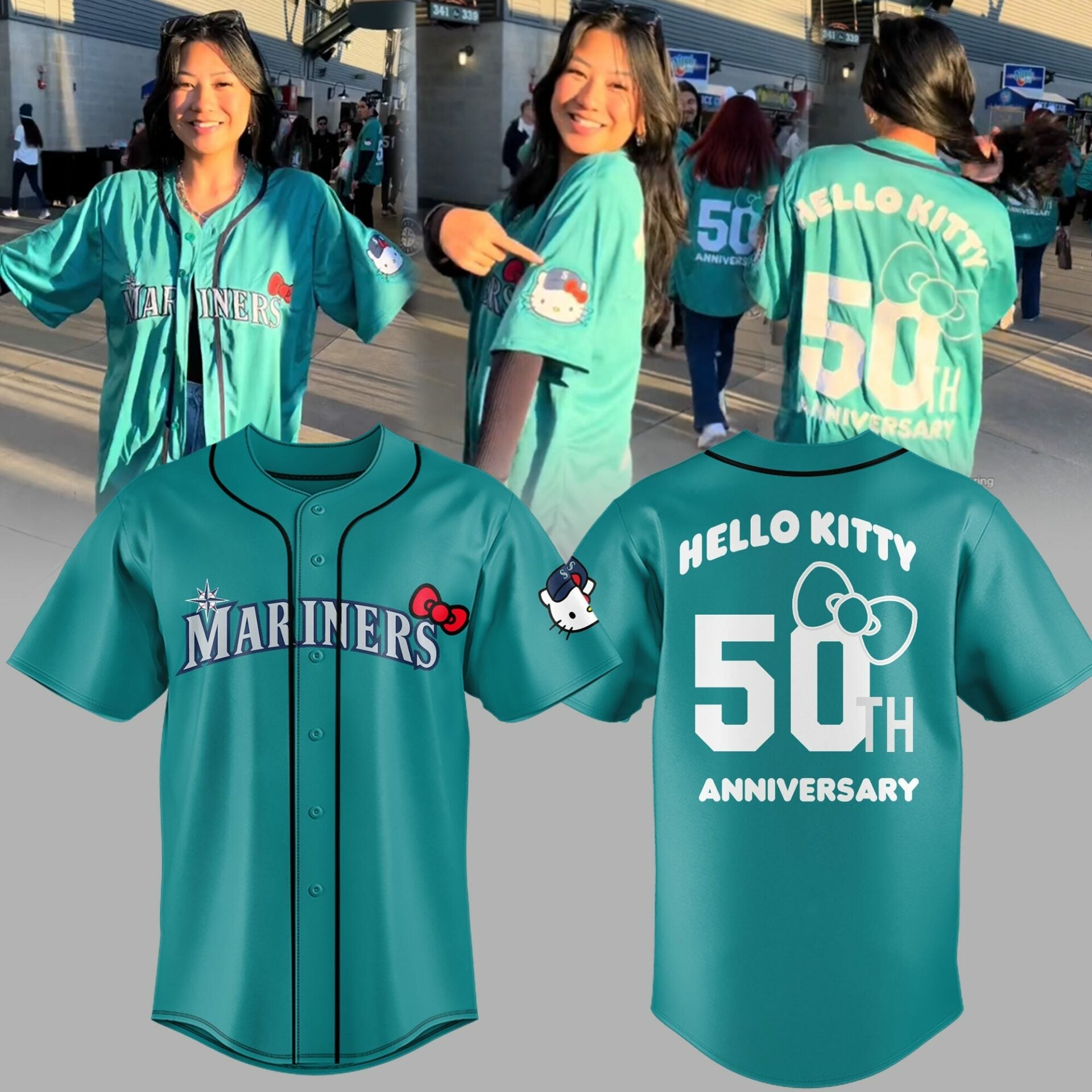 Seattle Mariners Hello Kitty Night Baseball Jersey