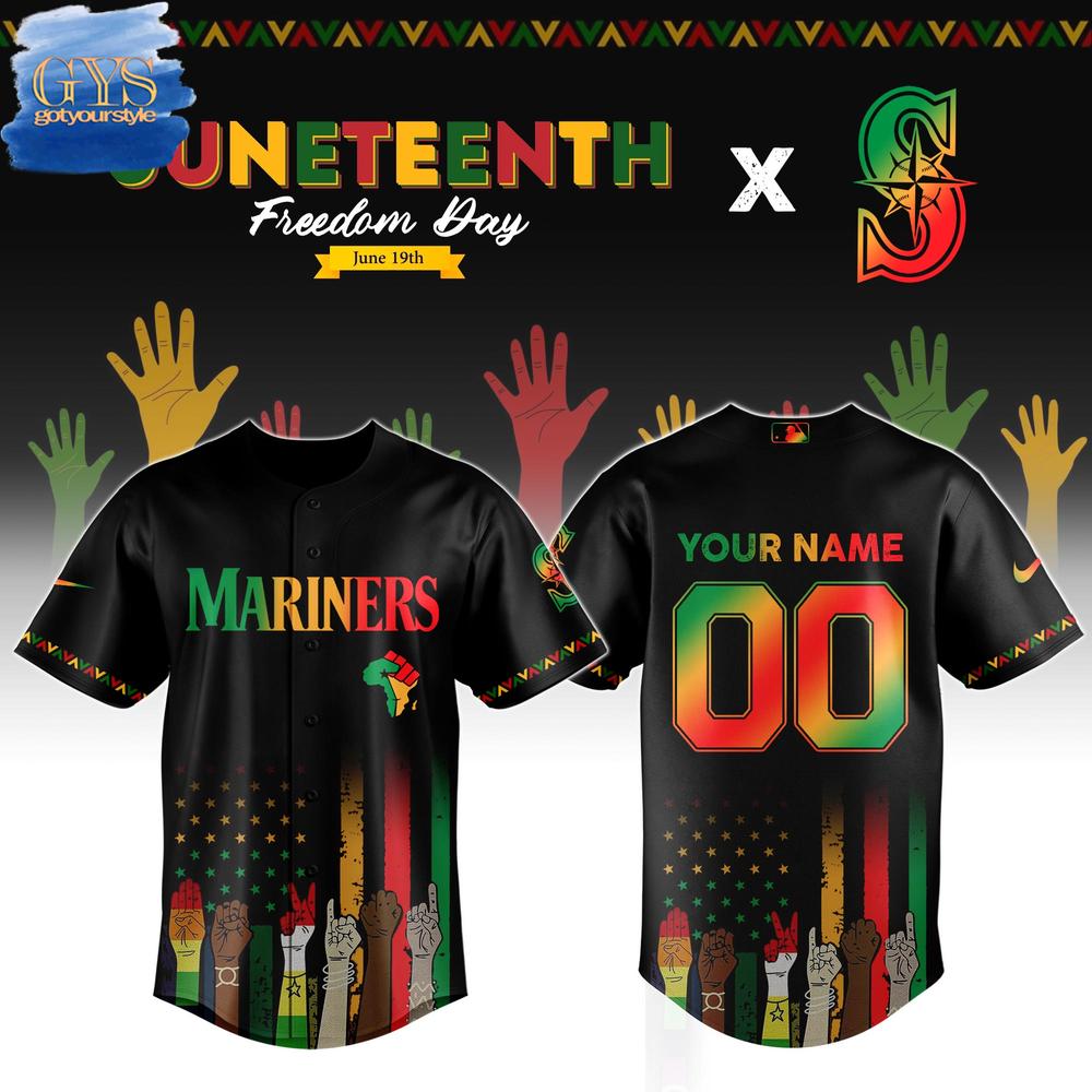 Seattle Mariners MLB x Juneteenth Freedom Day Baseball Jersey