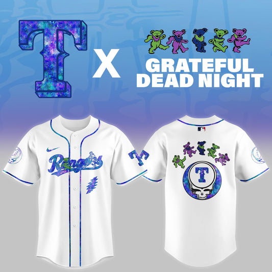 Texas Rangers 2025 Grateful Dead Night Limited Jersey