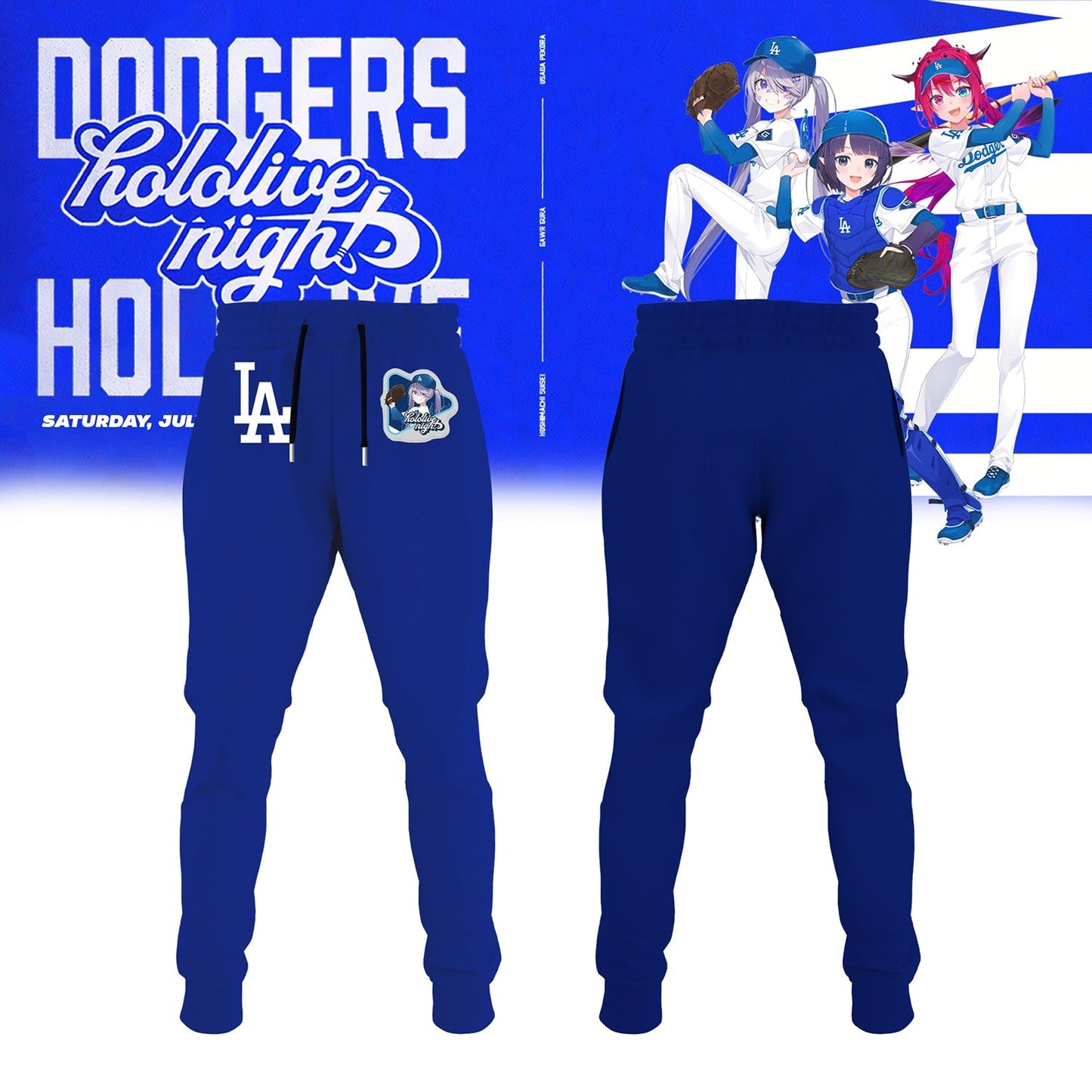 Los Angeles Dodgers Baseball Jersey - Hololive Night Biboo Jersey 2025 Custom Name and Number LA-23