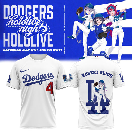 Los Angeles Dodgers Baseball T-Shirt - Hololive Night Biboo Shirts 2025 LA-10
