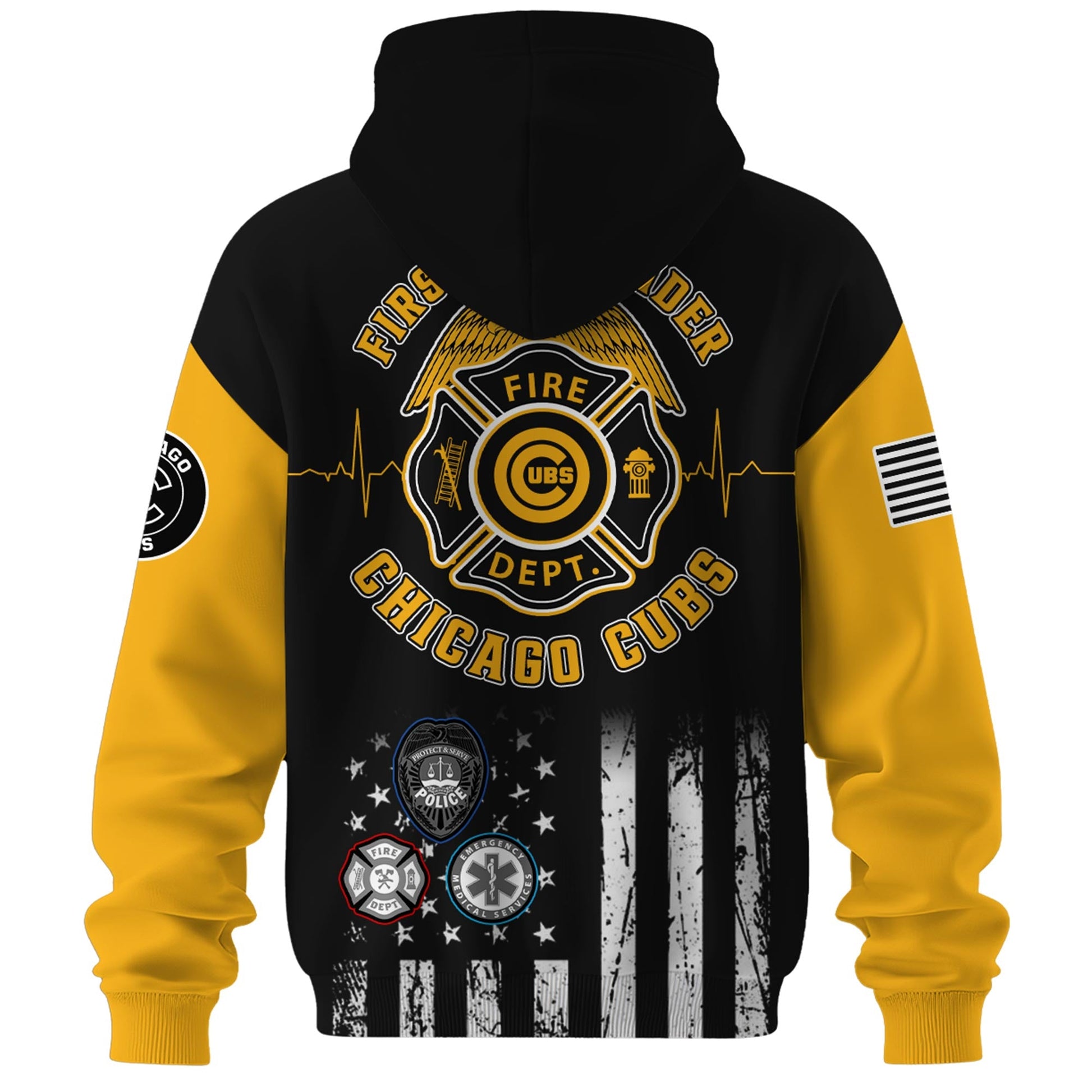 Chicago Cubs MLB x First Responders Night Hoodie Limited Edition