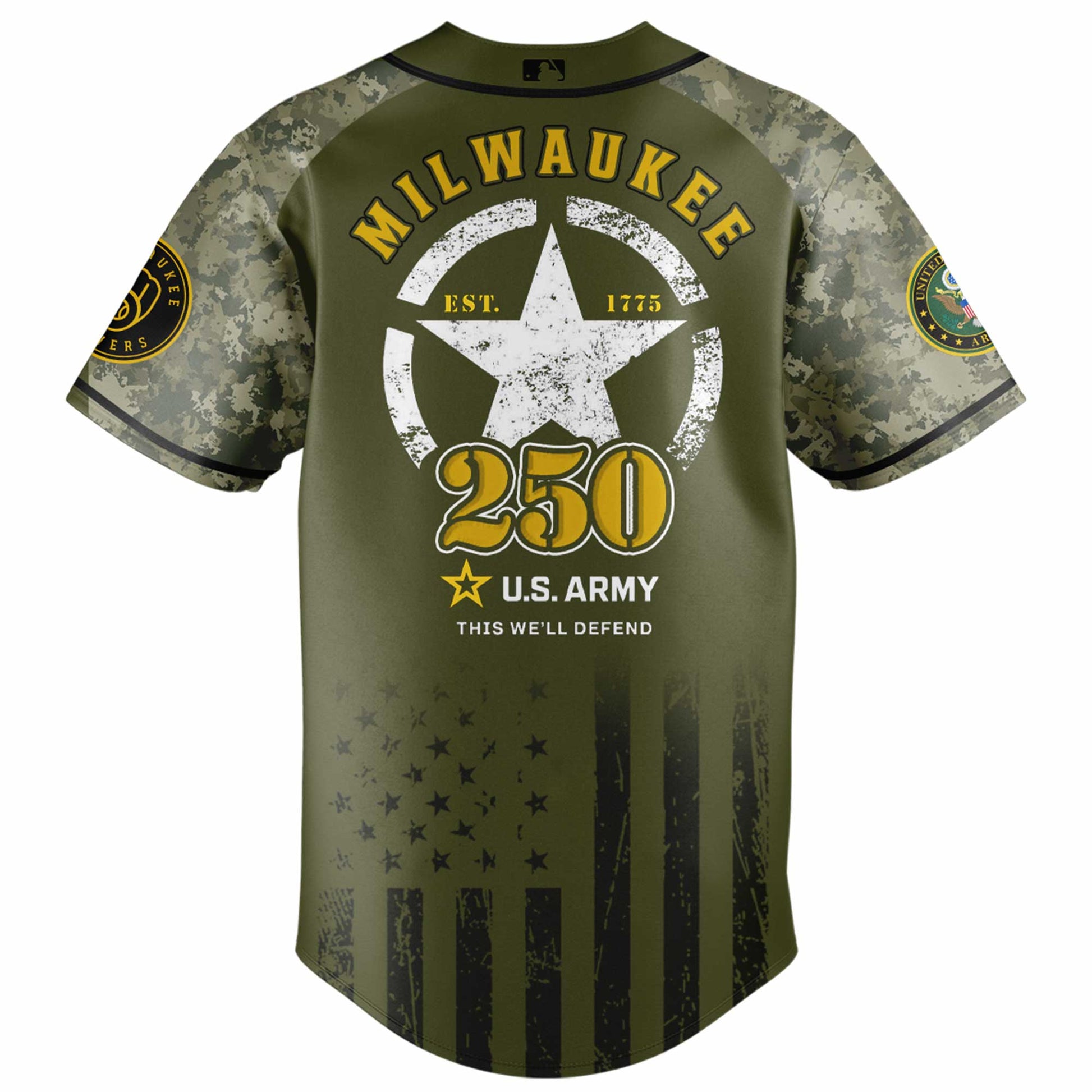 Milwaukee Brewers MLB x 250 U.S. ARMY Jersey 03