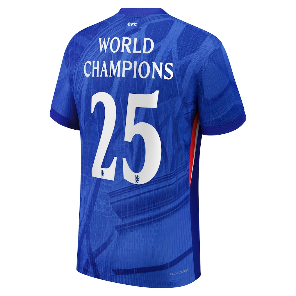 Chelsea Cup Home Match Shirt 2025-26 with World Champions 25