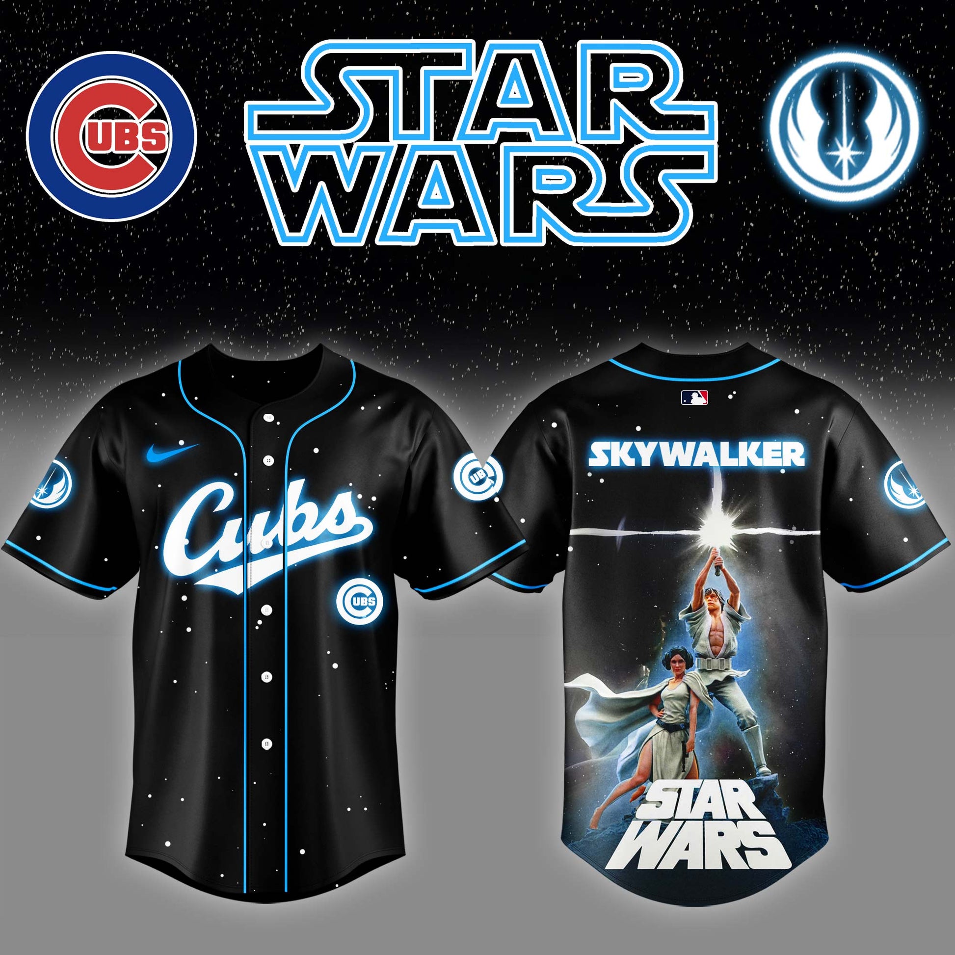 Chicago Cubs x Stars Wars Luke Skywalker GameBaseball Jersey Editions Limited v4