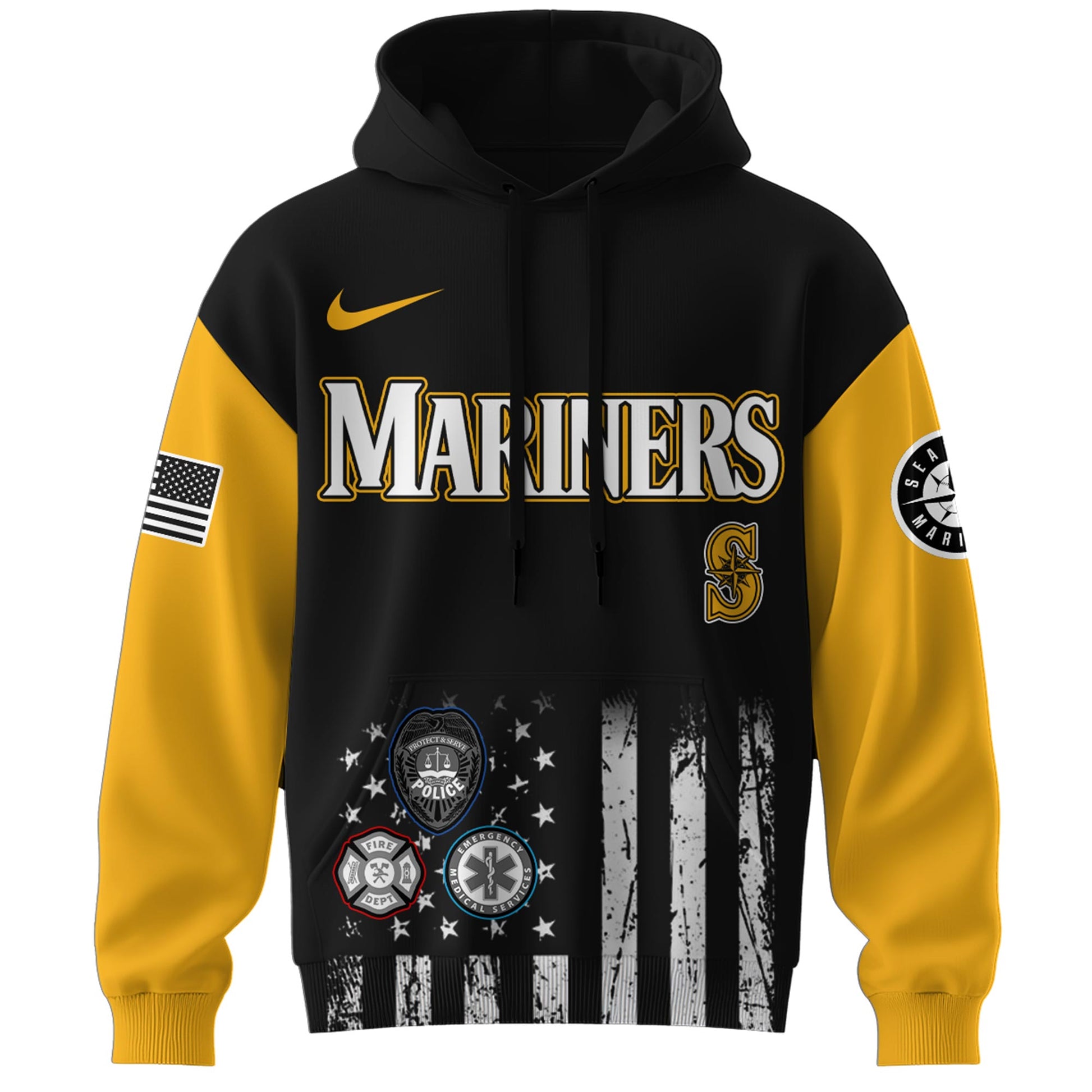 Seattle Mariners MLB x First Responders Night Hoodie Limited Edition